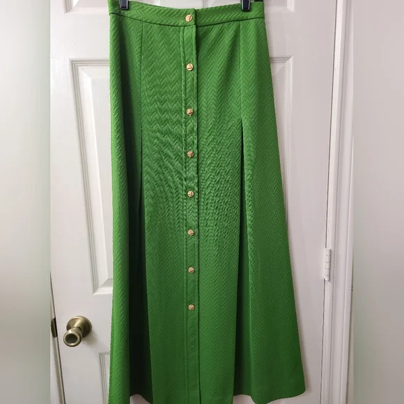 Vintage 1960-70s Green Maxi Skirt - Picture 6 of 6